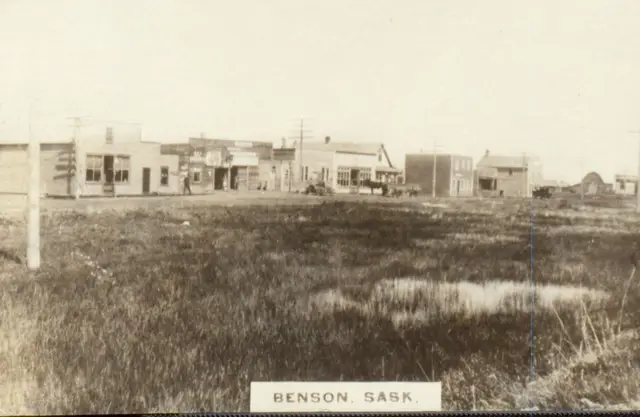 Main street of Benson from the prairie